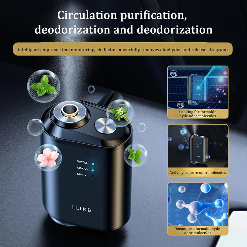 Car Electric Air Diffuser Aroma Car Air Vent Humidifier Mist Essence Oil Aromatherapy Car Air Freshener Perfume Fragrance