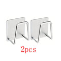 1-2Pcs Kitchen Sink Sponge Rack Drain Storage Holder Self Adhesive Stainless Steel Wire Ball Rag Brush Organizer Wall Hooks